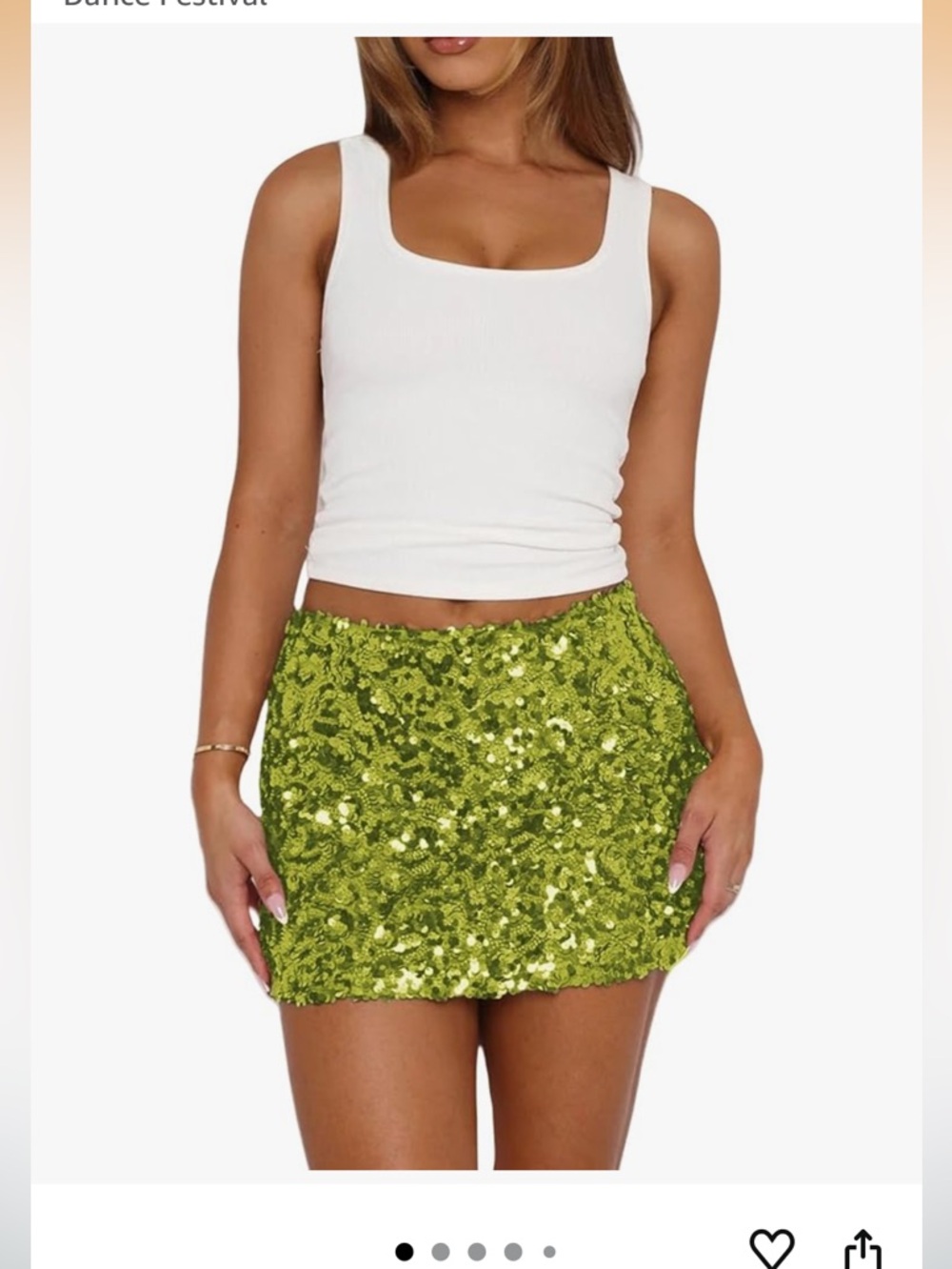 Glitter mini skirt